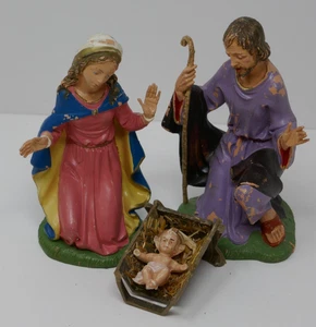 Depose Italy Hand-Painted Mary Joseph Baby Jesus - Picture 1 of 16