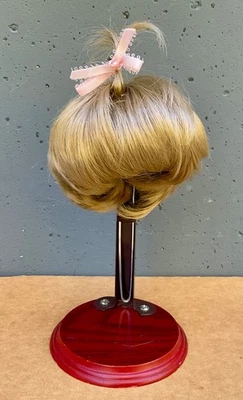 Hermosa peluca vintage para muñeca bebé antigua-cajaría con cabeza de muñeca de 12 1/2 pulgadas Foto 1 de 4