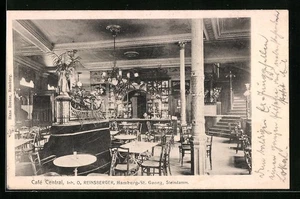 Ansichtskarte Hamburg-St. Georg, Cafe Central, Steindamm, Innenansicht 1903 - Picture 1 of 2