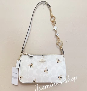NWT Coach Nolita 19 In Signature Canvas With Bee Print C8673 - Picture 1 of 9