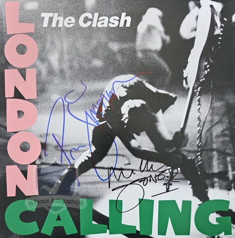 Paul Simonon Mick Jones THE CLASH Signed 10x10 Photo OnlineCOA AFTAL Cover