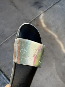 Louis Vuitton Waterfront Mule Used Virgil Abloh Hologram Monogram Rare LV - Picture 1 of 9