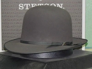 STETSON PREMIER STRATOLINER OPEN CROWN SOFT FUR FELT FEDORA HAT - Picture 1 of 6