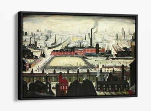 LOWRY THE FOOTBALL MATCH - EFECTO FLOTANTE LONA ARTE FOTO DE PARED IMPRESIÓN GRAFFITI - VERDE - Imagen 1 de 12