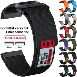 Nylon Loop Watch Band Strap Bracelet For Fitbit Versa 4 Versa 3 Sense / Sense 2 - Picture 1 of 37