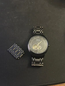 Relic ZR77261 Automatic Black Stainless Steel Watch Skeleton Bracelet 40mm - Picture 1 of 8