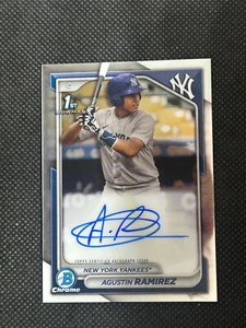 AGUSTIN RAMIREZ 2024 Bowman Chrome AUTO Base 1st Prospects Card - Picture 1 of 2