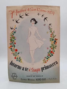 Spartito Musicale Intorno a te è sempre primavera 7° Festival di Sanremo 1957 - Imagen 1 de 2