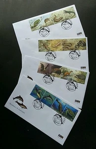 Malta Mammals & Reptiles 2004 Ocean Marine Dolphin Snake Bat Turtle (FDC) *rare - Picture 1 of 5