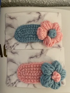 crochet hair clips set for girls - Picture 1 of 2