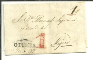 MEXICO 1844 OTUMBA PRE STAMP LETTER TO MEXICO (M114) - Picture 1 of 1