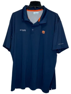 Columbia PFG Omni Shade Polo Shirt University Of Auburn Tigers Men's XL Navy - Picture 1 of 4