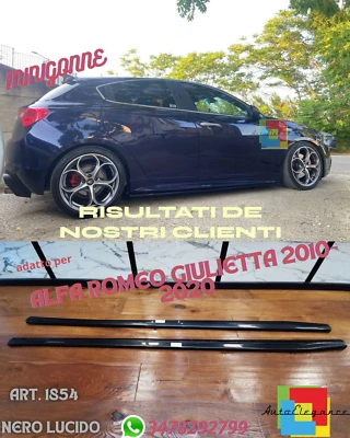 💎UNTER MINIRÖCKE GEEIGNET FÜR ALFA ROMEO GIULIETTA 2010-2020 GLÄNZEND SCHWARZ💎 - Bild 1 von 4