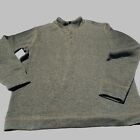 Weatherproof Vintage Men's Fleece Xl Pullover Olive Green 1/4 Button Sweater