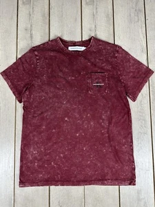 Calvin Klein Red Vintage Washed T-Shirt With Pocket Size Large MSRP $39.50 - Picture 1 of 9