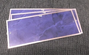 lote de 3 piezas trofeo 2 3/4" x 6 3/4" placas de grabado azul latón oro 2 agujeros - Imagen 1 de 1
