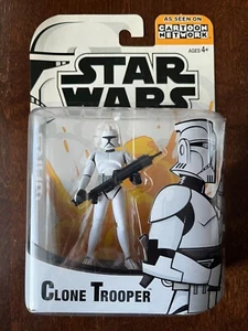 Star Wars Cartoon Network CLONE TROOPER WHITE The Clone Wars 2003 Hasbro - Bild 1 von 9