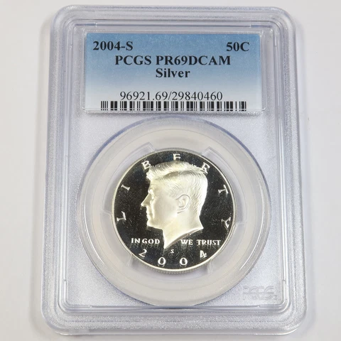 2004 S PCGS PR69 DCAM | SILVER Kennedy Half Dollar - 50c US Coin #43048A Cover