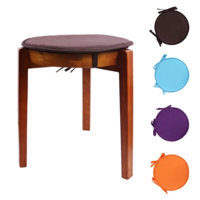 Round Seat Pads Removable Dining Circular Kitchen Cushion Chair Cover Bistro - Image 1 of 4