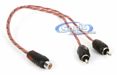 Stinger SI42YM 2-Channel 4000 Series 2 Male to 1 Female RCA Y-Adapter Cable - Image 1 of 3