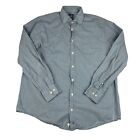 Jonnie-O Men’s Long Sleeve Button Shirt Plaid Blue XL