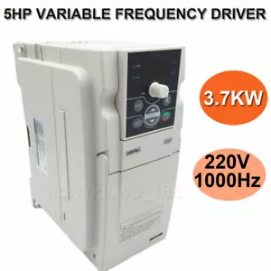 VFD Inverter Driver 3.7KW 5HP 1phase 16.5A 220V 0-1000Hz for CNC Router Spindle - Picture 1 of 6