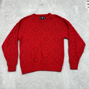 Lake Harmony Sweater Mens L Red Grandpacore Acedemia Retro Vintage Inspired - Picture 1 of 16