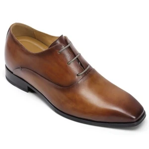 US11 CHAMARIPA 7cm/2.7" Elevator Shoes Men height increase brown Oxford - Picture 1 of 6