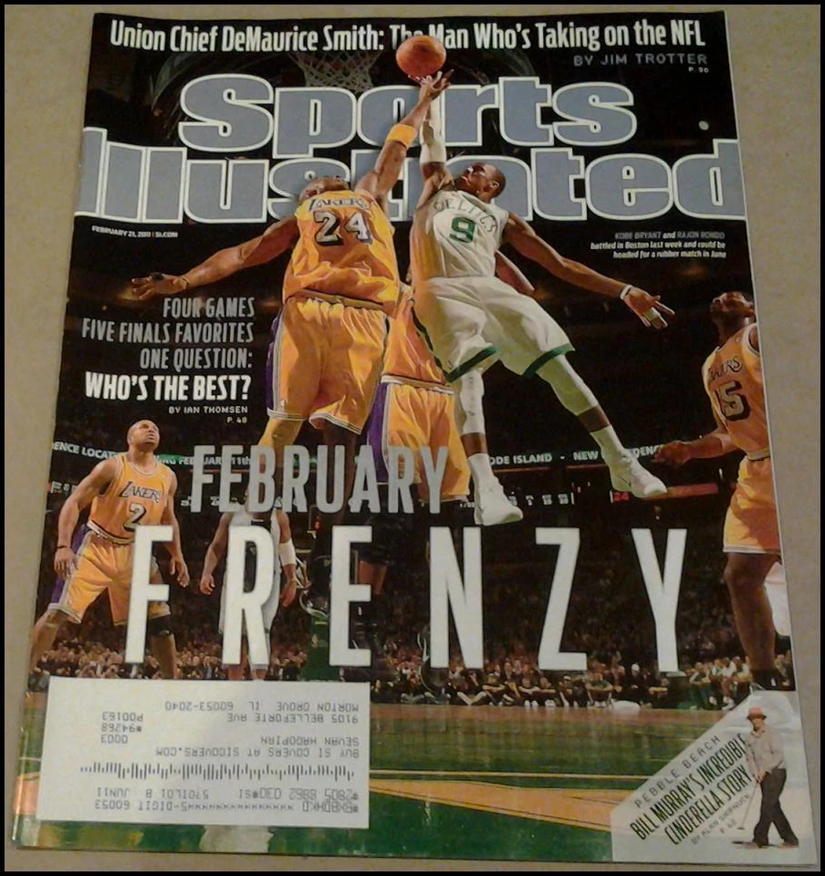 21/02/2011 Sports Illustrated Kobe Bryant Los Angeles Lakers Rajon Rondo Celtics - Imagem 1 de 1