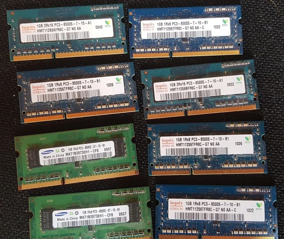 APPLE MACBOOK PRO 2008 2009 2010 LAPTOP 1GB 1 GB PC3-8500S DDR3 RAM MEMORY - Image 1 of 2