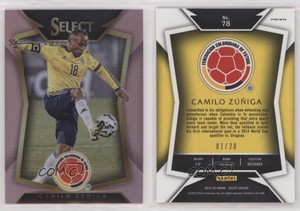 2015-16 Panini Select Pink Prizm /20 Camilo Zuniga #78.1