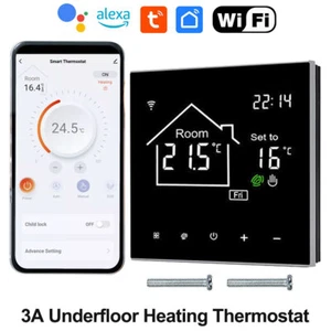 Wifi Smart Thermostats Heating Thermostat Boiler Water Heating For Alexa Home UK - Picture 1 of 11