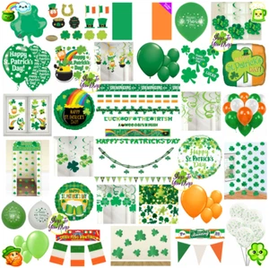 ST. PATRICKS DAY DECORATIONS Balloons Banner Bunting Flag Prop Tinsel Confetti☘️ - Picture 1 of 106