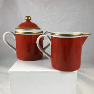 Excellent Used FITZ & FLOYD Medallion d'Or Sugar Bowl and Creamer Made in Japan - Picture 1 of 5