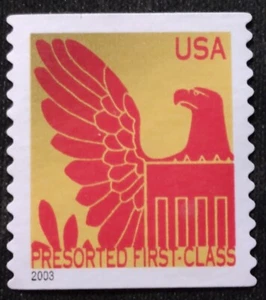2003 US 🇺🇸 Eagle 25¢ Red On Gold Stamp Sc#3793 FREE2Ship w/Tracking! (S2198) - Picture 1 of 6