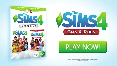 The Sims 4 Bundle Collection: Base Game + Cats & Dogs Expansion Pack (PS4) New - Image 1 of 4
