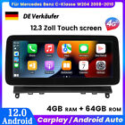 12,3" Carplay 4+64GB Für Mercedes Benz C-Klasse W204 2008-2010 Autoradio Android