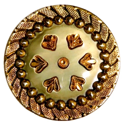 BOTÓN GRANDE ANTIGUO PERFORADO CELULOIDE BONITO 1&5/16 Foto 1 de 4