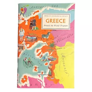 Greece Vintage 60s Travel Booklet American Geo Society Around World Program - Picture 1 of 7