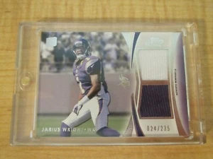 2012 Topps Prime Dual Relics Jarius Wright Card #DR-JW, SN #024/235 + Checklist - Picture 1 of 3