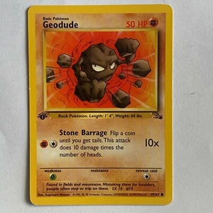 Geodude 47/62 Set Fossil First Edition Pokemon Karte Karte ENG - Bild 1 von 1