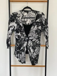 Brittany Black Casual Blouse - Style 37137 Women’s Size Large - Picture 1 of 6