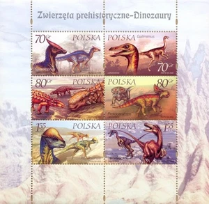 POLAND 2000 **MNH SC#3508a s/s , Prehistoric Animals - Dinosaurs - Picture 1 of 1