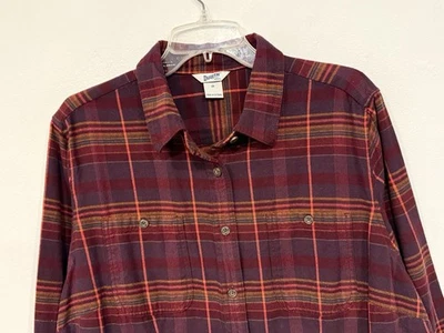 Camisa de flanela Duluth Trading feminina plus size 1X xadrez 74760 - Imagem 1 de 4