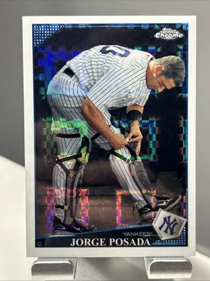 2009 Topps Chrome xfractor x-fractor Jorge Posada 纽约洋基队 #101 m928 — 第 1/4 张图片