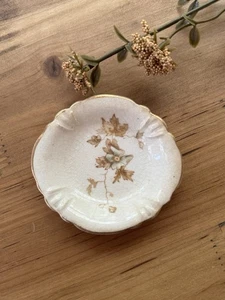 Antique Royal Porcelain Maddock's Lamberton Floral 3" Butter Pat - Picture 1 of 8