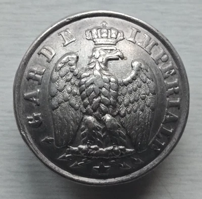 BOUTON Garde Impériale Second Empire 1847-1865 +/- 23,5mm Cordier freres étain? - Photo 1/2
