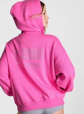 VICTORIA SECRET PINK Limited Edition Sizzling Strawberry Foil Full Zip Hoodie S - Image 1 of 3