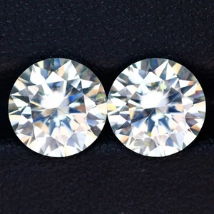2.82 Ct IF [2Pcs Pair] Brilliant Round (Diamond Cut) 7.5 MM White Moissanite - Picture 1 of 5
