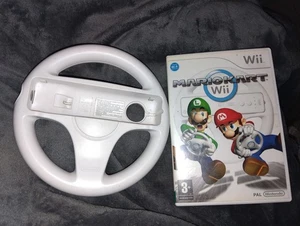 Nintendo Wii Mario Kart Game and Official Steering Wheel & Manual Racing Game - Picture 1 of 3